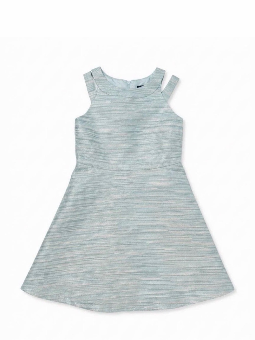 The Children's Place Light Blue Textured Fit-and-Flare Dress